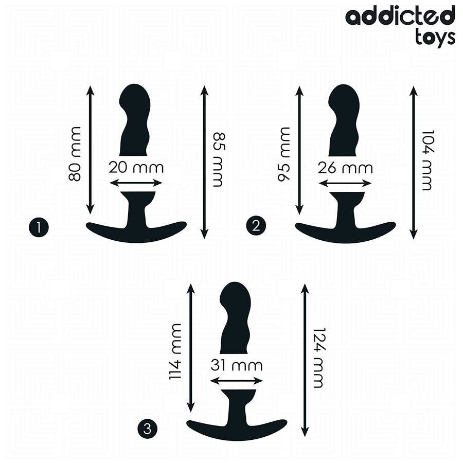 ADDICTED TOYS - SET DE 3 PLUG ANAL SILICONA MODELO 1 - Imagen 4