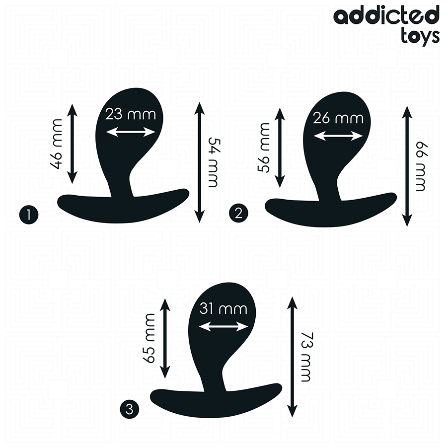 ADDICTED TOYS - SET DE 3 PLUG ANAL SILICONA MODELO 3 - Imagen 4