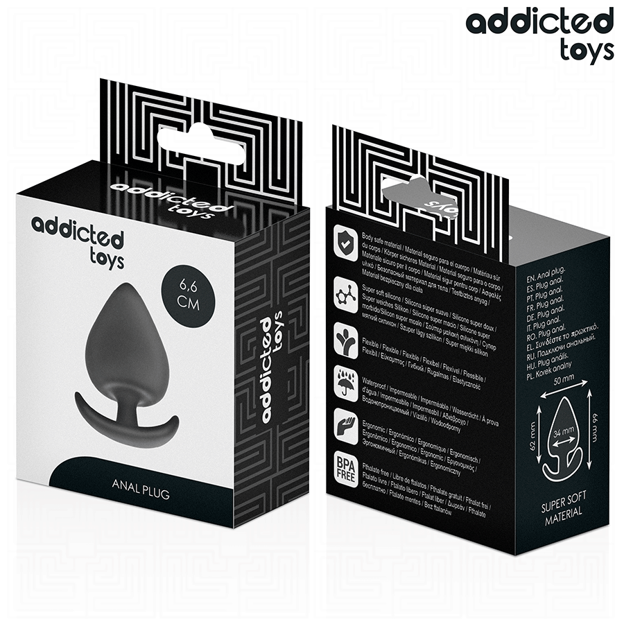 ADDICTED TOYS - PLUG ANAL SILICONA TALLA M 6,6 CM - Imagen 7