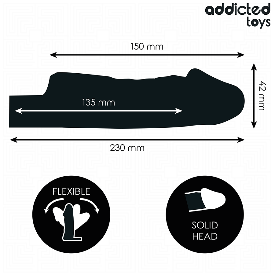 ADDICTED TOYS - FUNDA PARA EL PENE TRANSPARENTE TALLA S 23 CM - Imagen 4