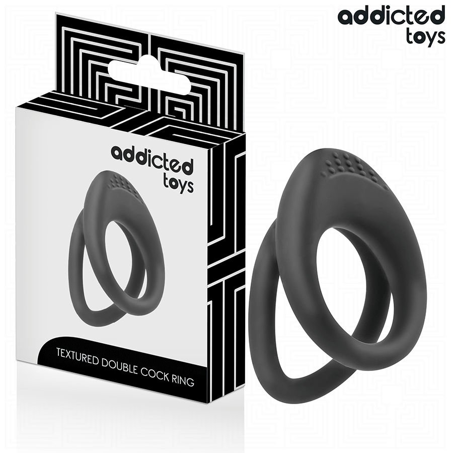 ADDICTED TOYS – ANILLO TEXTURIZADO DOBLE PARA EL PENE
