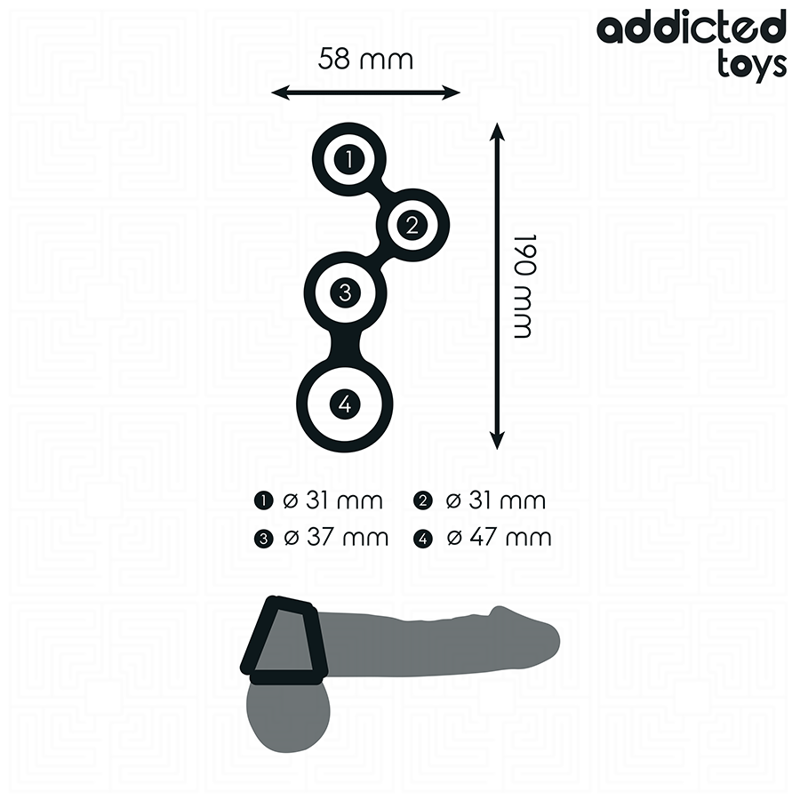 ADDICTED TOYS - ANILLO PARA EL PENE CON DIVISORES PARA TESTÍCULOS - Imagen 6