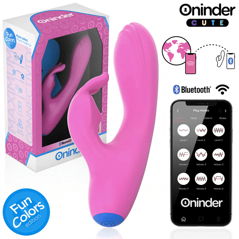 ONINDER CUTE - LOVE BUNNY VIBRADOR PUNTO G Y CLITORIS - APP MUNDIAL GRATUITA - Imagen 7