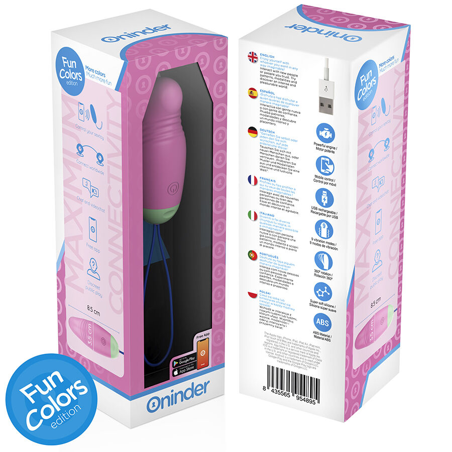 ONINDER CUTE - LOVE PLEASURE HUEVO VIBRO-ROTADOR 360 SILICONA - APP MUNDIAL GRATUITA - Imagen 6
