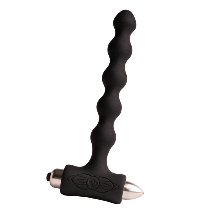 ROCKS- OFF – PETITE SENSATIONS PEARLS PLUG ANAL VIBRADOR NEGRO
