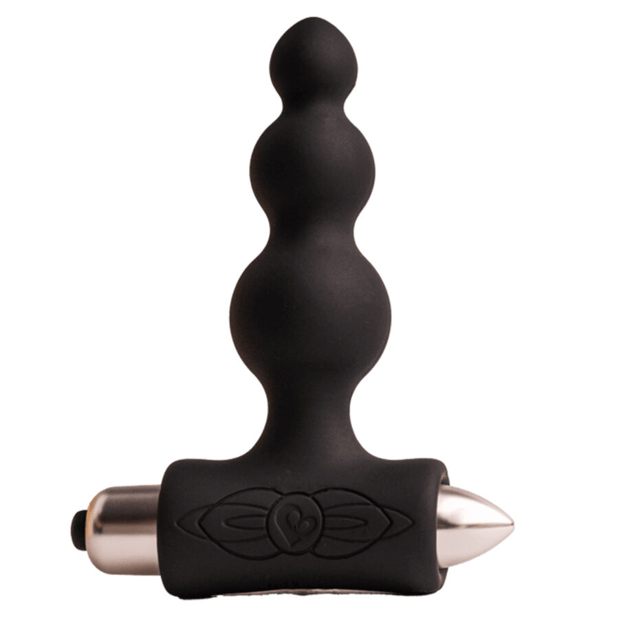ROCKS- OFF – PETITE SENSATIONS BUBBLES PLUG ANAL VIBRADOR NEGRO