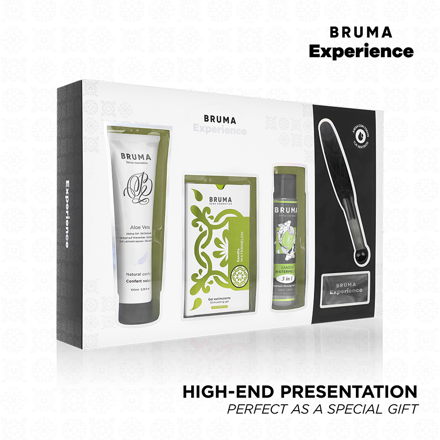 BRUMA XPERIENCE – KIT TENTACIÓN DULCE SANDÍA CON POTENCIADOR DE ORGASMOS
