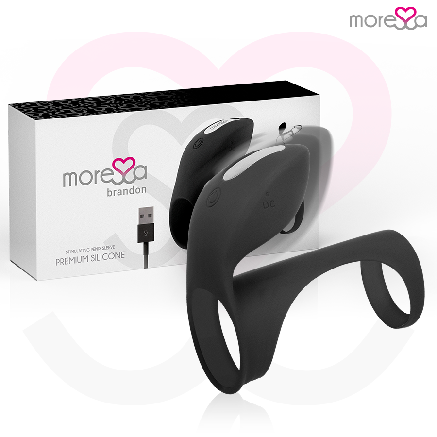 MORESSA – BRANDON POTENTE ANILLO VIBRADOR CON FUNDA DE ENGROSAMIENTO MASCULINO