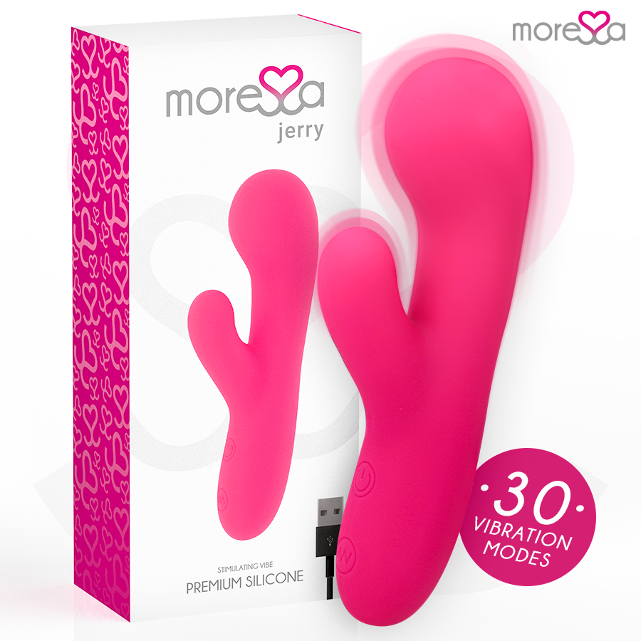 MORESSA – JERRY CLIP VIBRADOR PUNTO G Y CLITORIS PREMIUM SILICONE RECARGABLE