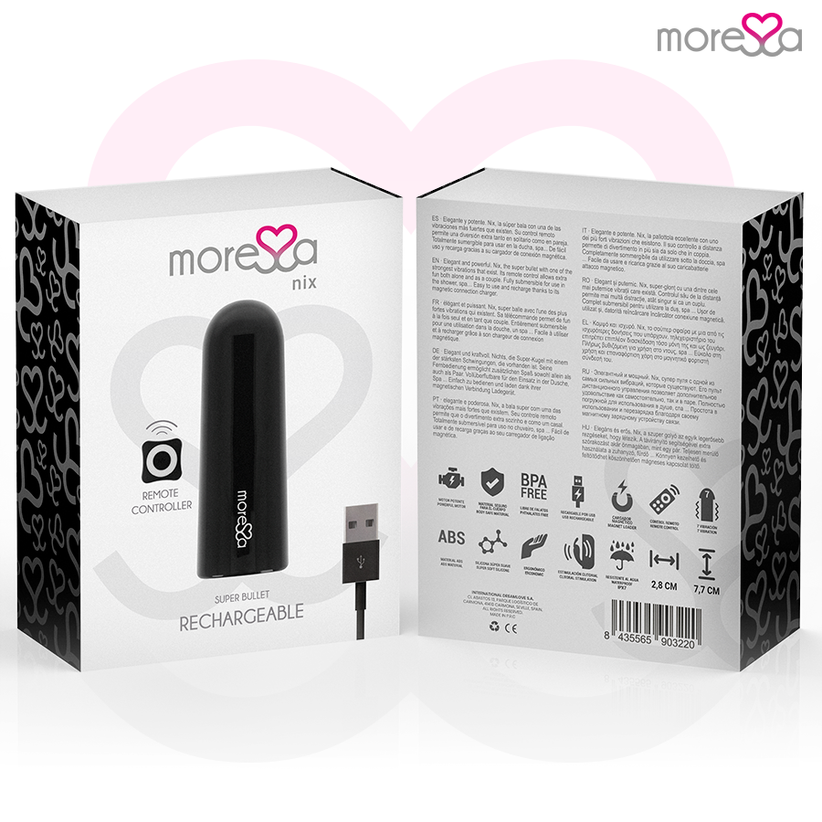 MORESSA - NIX POTENTE VIBRADOR MULTI JUEGOS CONTROL REMOTO NEGRO - Imagen 8