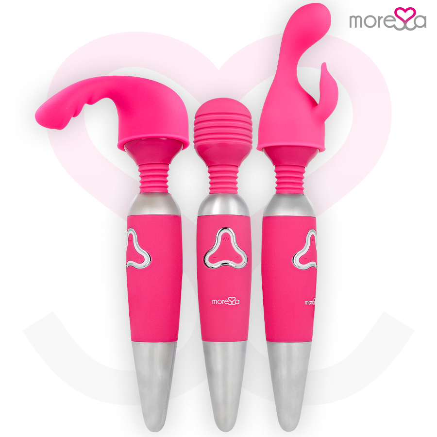 MORESSA - ODILON WAND POTENTE MOTOR MAS DOS CABEZALES PREMIUM SILICONE RECARGABLE - Imagen 7