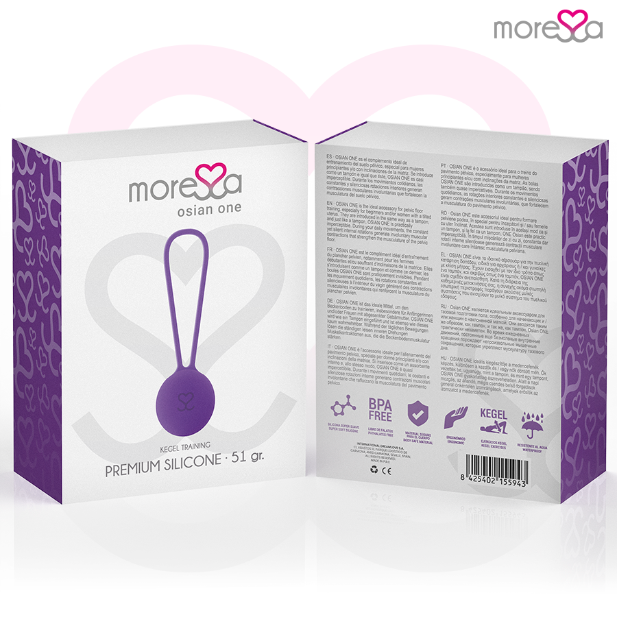 MORESSA - OSIAN ONE ENTRENAMIENTO SUELO PELVICO 51gr PREMIUM SILICONA LILA - Imagen 4