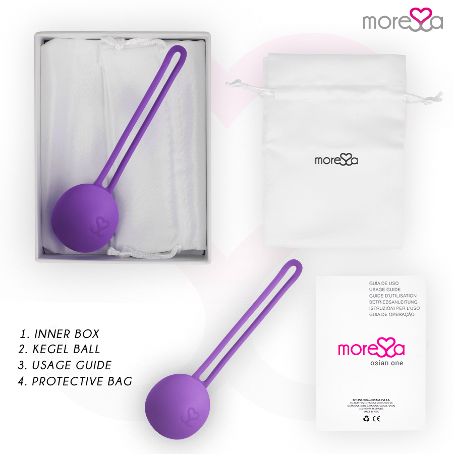 MORESSA - OSIAN ONE ENTRENAMIENTO SUELO PELVICO 51gr PREMIUM SILICONA LILA - Imagen 7