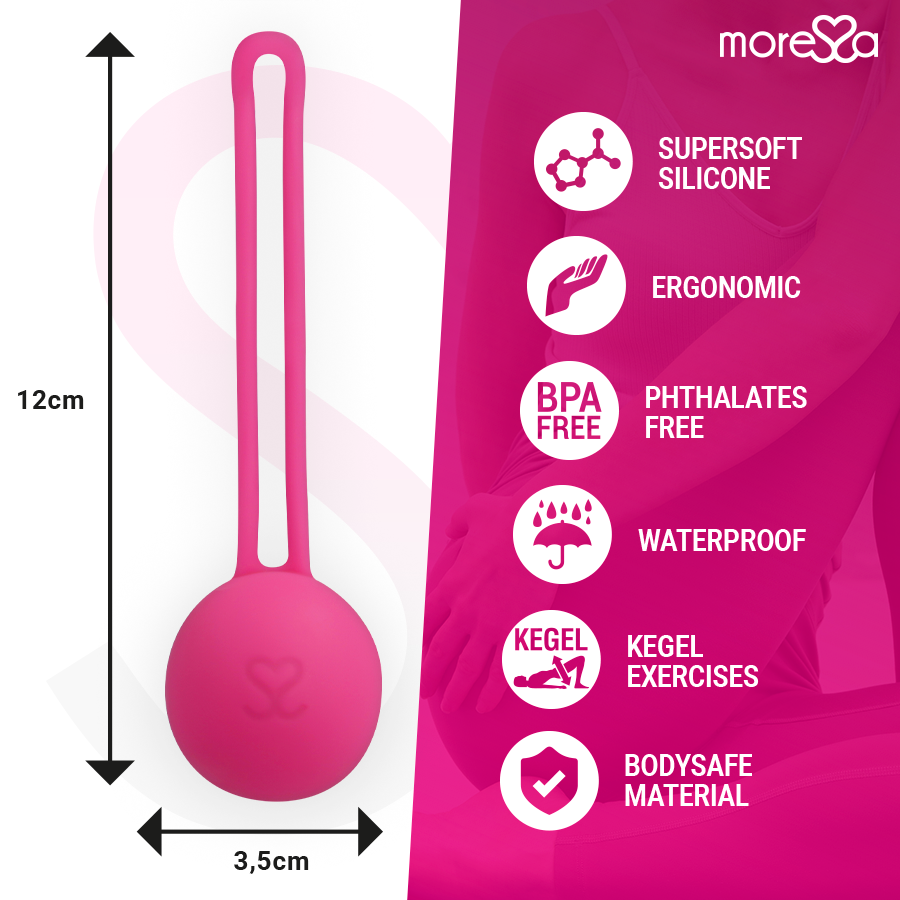 MORESSA - OSIAN ONE ENTRENAMIENTO SUELO PELVICO 51gr PREMIUM SILICONA ROSA - Imagen 8