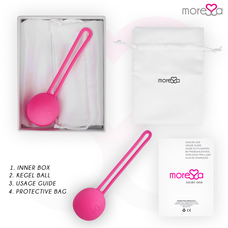 MORESSA - OSIAN ONE ENTRENAMIENTO SUELO PELVICO 51gr PREMIUM SILICONA ROSA - Imagen 3