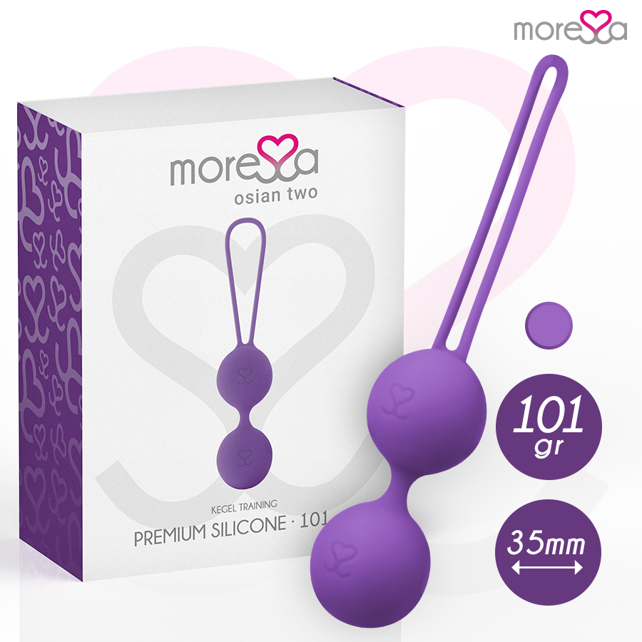 MORESSA – OSIAN TWO ENTRENAMIENTO SUELO PELVICO 101gr PREMIUM SILICONA LILA