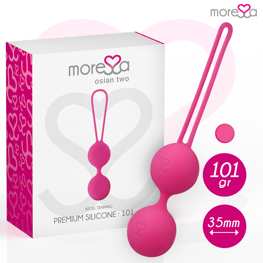 MORESSA – OSIAN TWO ENTRENAMIENTO SUELO PELVICO 101gr PREMIUM SILICONA ROSA