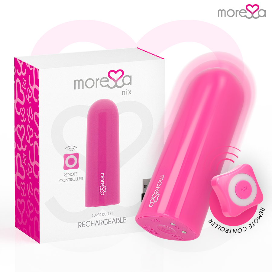 MORESSA – NIX POTENTE VIBRADOR MULTI JUEGOS CONTROL REMOTO ROSA
