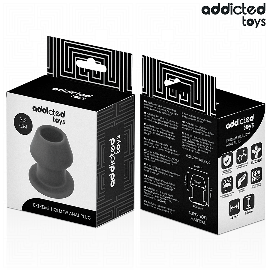 ADDICTED TOYS - PLUG ANAL HUECO EXTREM SILICONA TALLA S 7,5 CM - Imagen 7