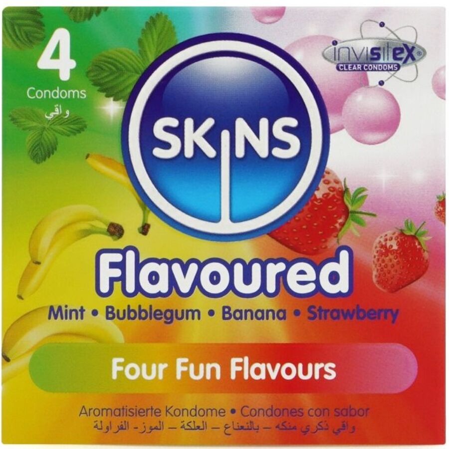 SKINS – MULTI SABORES PRESERVATIVOS PREMIUM PACK 4