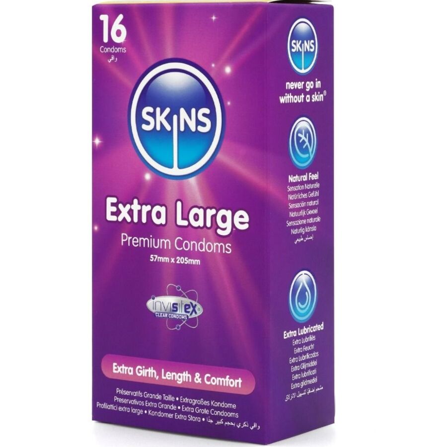 SKINS - TAMAÑO XL PRESERVATIVOS PREMIUM PACK 16 - Imagen 2