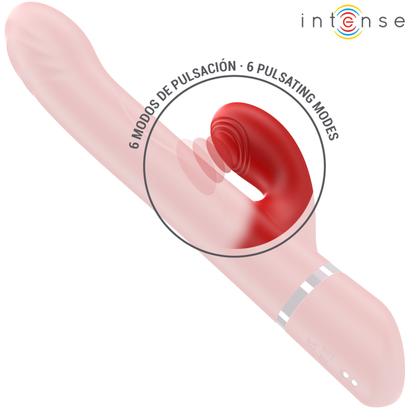 INTENSE - LELE VIBRADOR MULTIFUNCIÓN ROTATORIO & OSCILACIÓN & ESTIMULACIÓN ROJO - Imagen 6