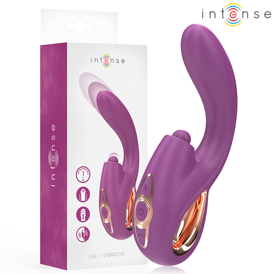 INTENSE – LALI VIBRADOR PUNTO G MULTIFUNCIÓN ESTIMULACIÓN & EMPUJE & VIBRACIÓN MORADO