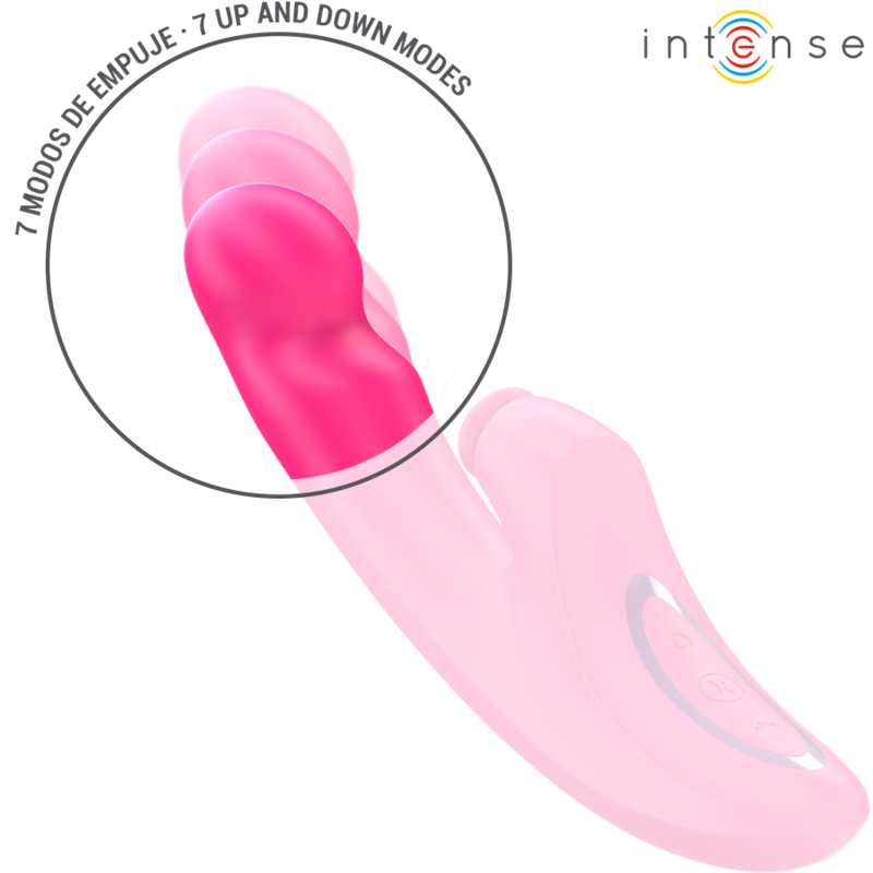 INTENSE - EMI VIBRADOR 13,5 CM MULTIFUNCIÓN 3 EN 1 10 VIBRACIONES ROSA - Imagen 4