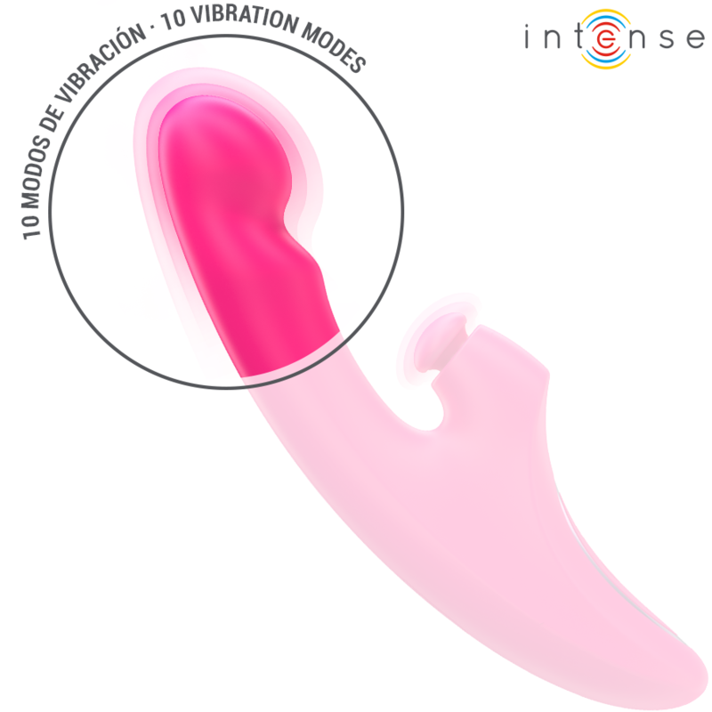 INTENSE - EMI VIBRADOR 13,5 CM MULTIFUNCIÓN 3 EN 1 10 VIBRACIONES ROSA - Imagen 5