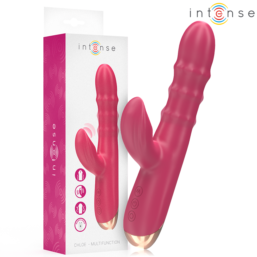 INTENSE – CHLOE VIBRADOR MULTIFUNCIÓN 3 EN 1 ROJO