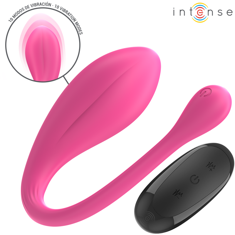 INTENSE - JANICE VIBRADOR U DOBLE ESTIMULACIÓN 10 VIBRACIONES ROSA CONTROL REMOTO - Imagen 2