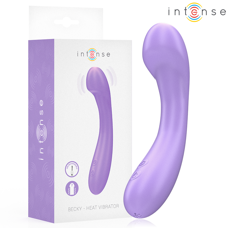 INTENSE – BECKY VIBRADOR 19 CM CALENTABLE 7 VIBRACIONES MORADO
