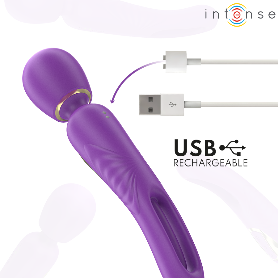 INTENSE - CHRISTY VIBRADOR WAND CON LENGUA GIRATORIA - Imagen 6
