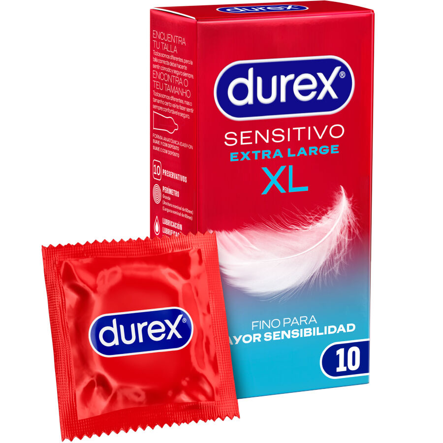 DUREX – PRESERVATIVOS SENSITIVO XL 10 UNIDADES