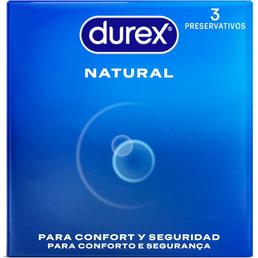 DUREX – PRESERVATIVOS NATURAL 3 UNIDADES