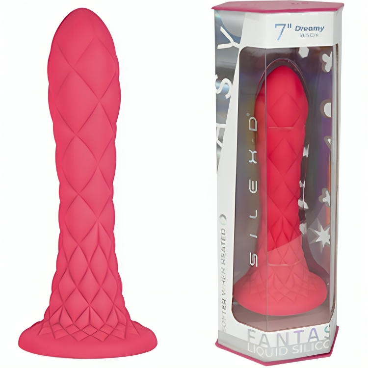 SILEXD - DREAMY DILDO FANTASY SILICONA LIQUIDA TERMOREACTIVO VIOLETA 18.5 CM - Imagen 2