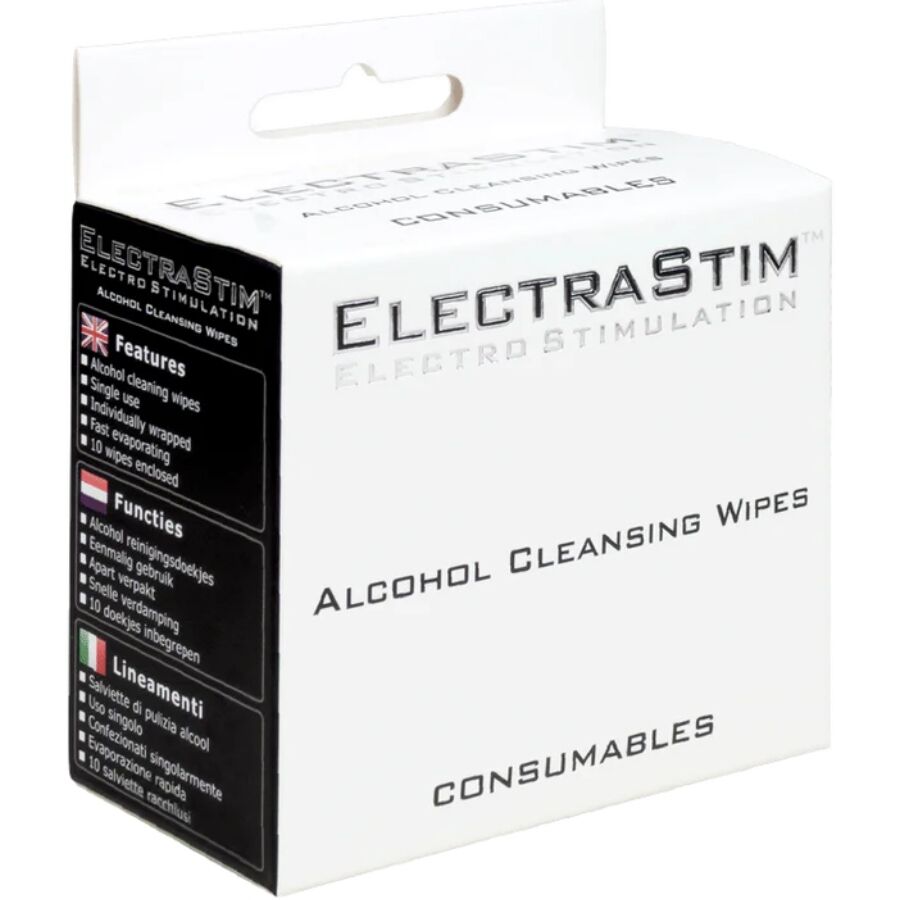 ELECTRASTIM – TOALLITAS HIGIÉNICAS CON ALCOHOL 10 UNIDADES