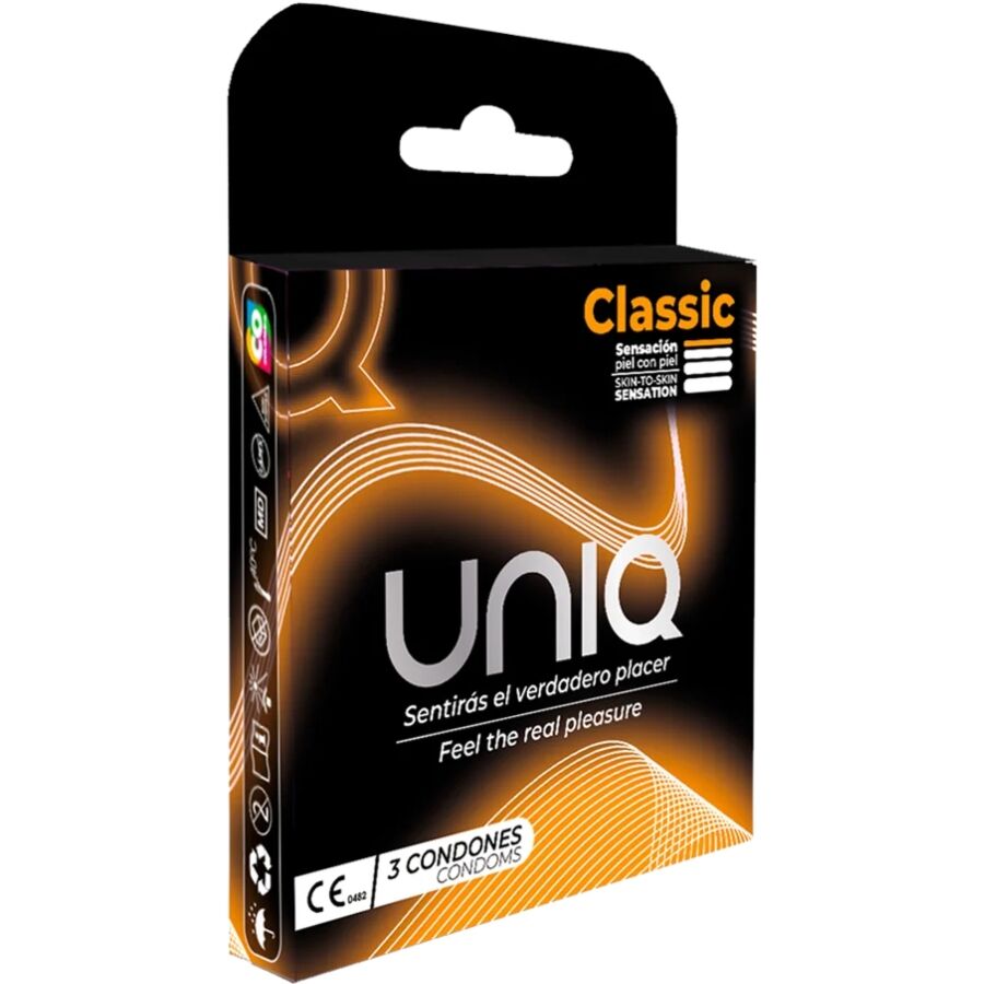 UNIQ – CLASSIC PRESERVATIVOS SIN LATEX 3 UNIDADES