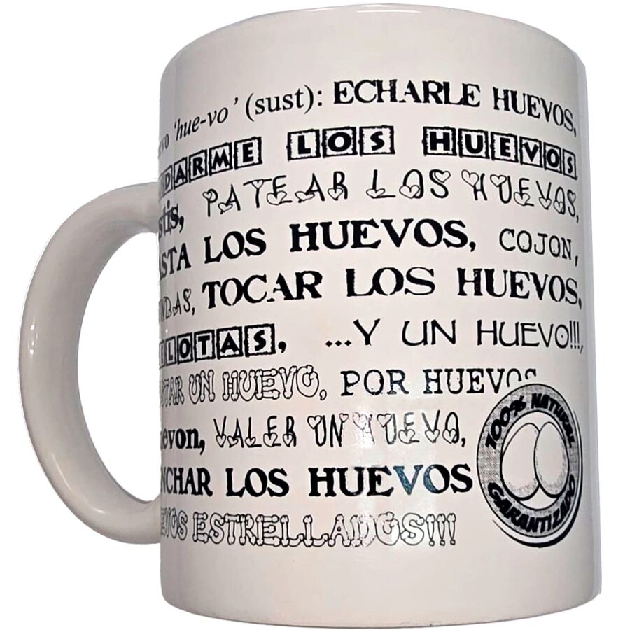 DIABLO PICANTE – TAZA BLANCA DE SINÓNIMOS HUEVOS 370 ML