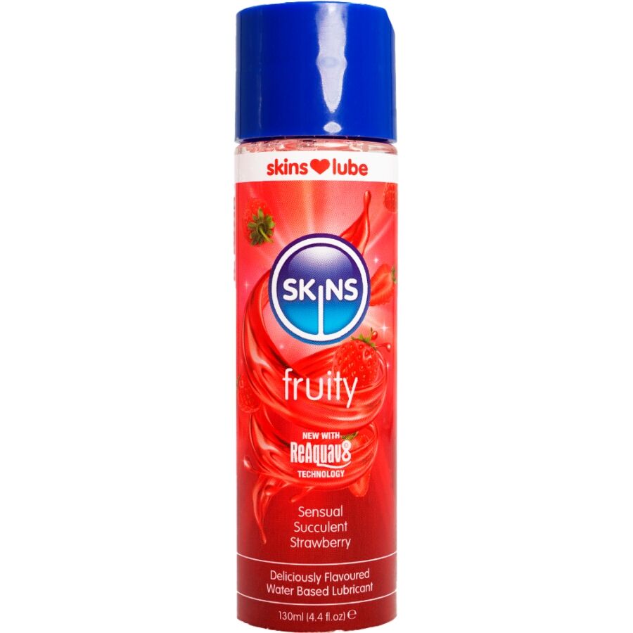 SKINS – FRUITY LUBRICANTE BASE DE AGUA FRESA 130 ML