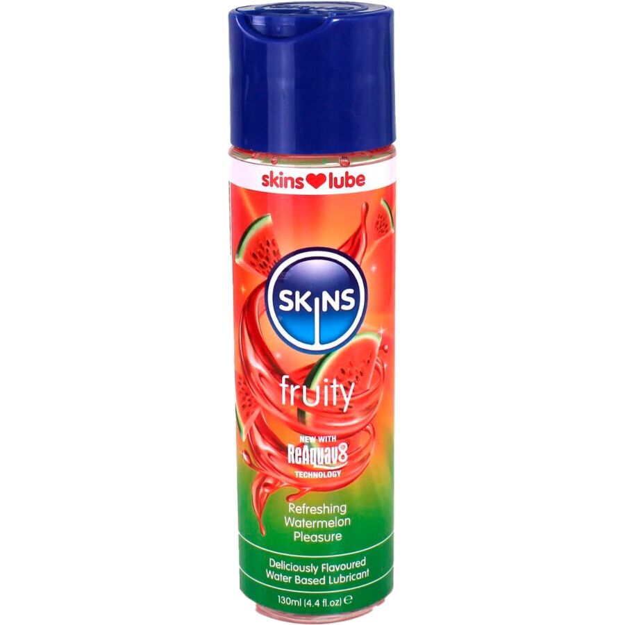SKINS – FRUITY LUBRICANTE BASE DE AGUA SANDÍA 130 ML
