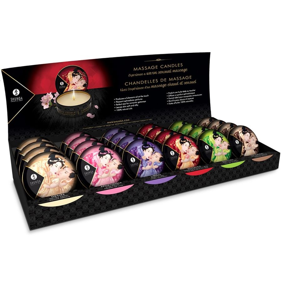 SHUNGA – MINI CARESS BY CANDLELIGHT DISPLAY VELAS MASAJE 24 UDS