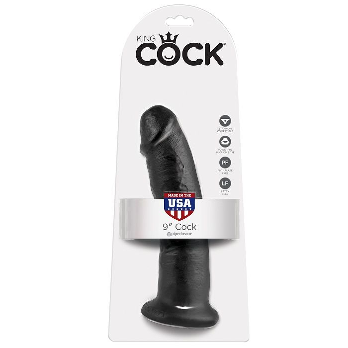 KING COCK - 9 PENE NEGRO 22.9 CM - Imagen 2