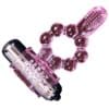 BAILE - ANILLO SILICONA 10 RITMOS LENGUA CON VIBRACIÓN ROSA