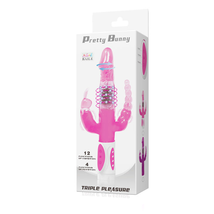 BAILE - PRETTY BUNNY TRIPLE VIBRADOR ROTADOR - Imagen 6