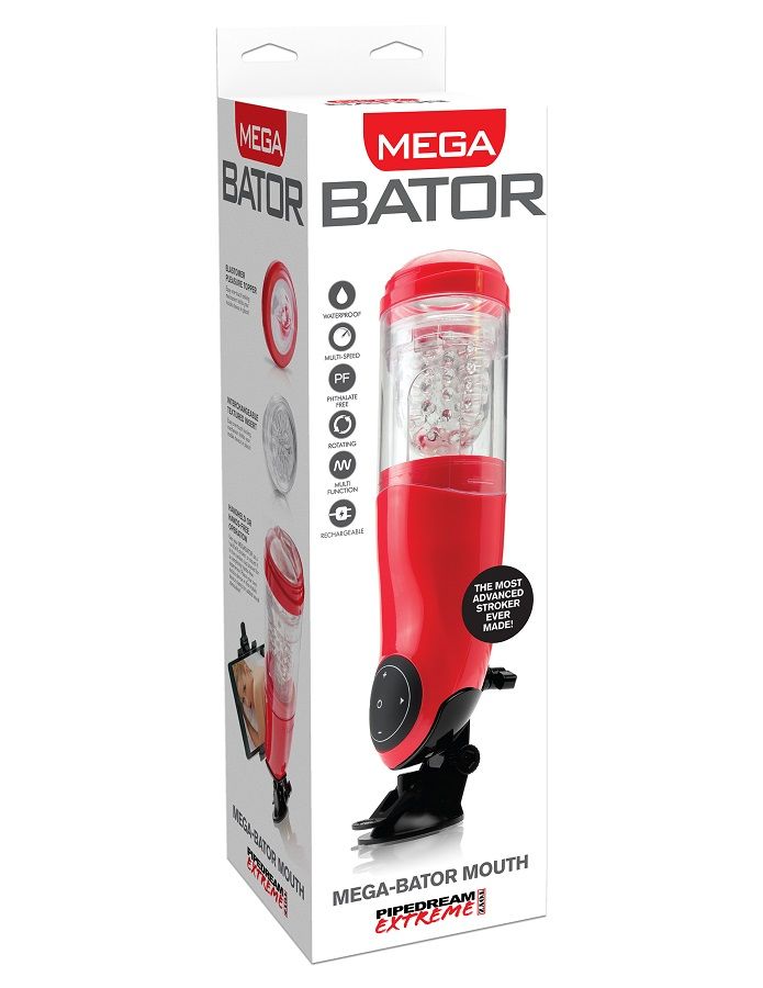 EXTREME TOYZ - PDX MEGA BATOR USB MASTURBADOR MASCULINO BOCA ROJO - Imagen 11