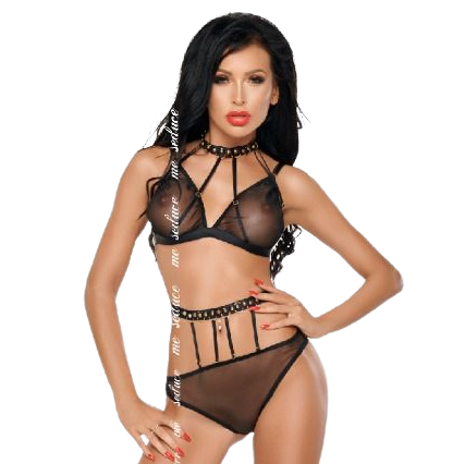 ME-SEDUCE – DOTTY SET DOS PIEZAS NEGRO S/M