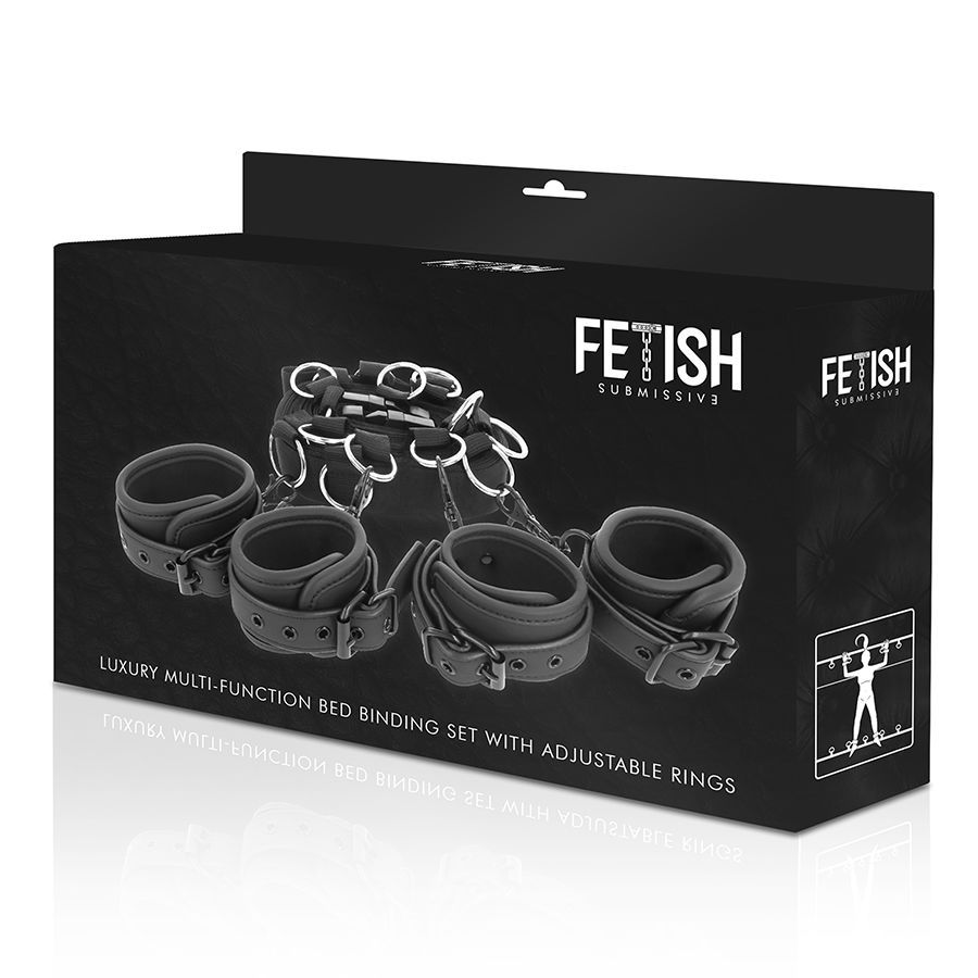 FETISH SUBMISSIVE - SET ATADURAS CAMA LUXURY CON FORRO DE NEOPRENO - Imagen 4