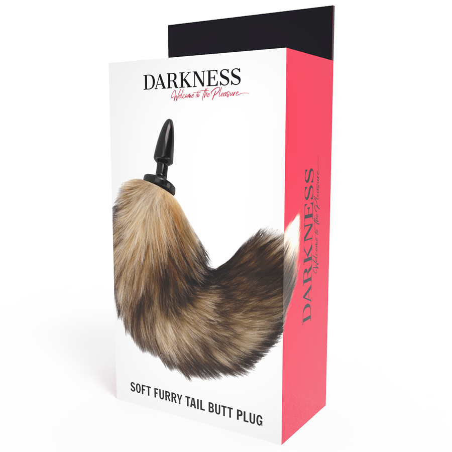 DARKNESS - COLA NATURAL CON PLUG ANAL SILICONA 10 CM - Imagen 2