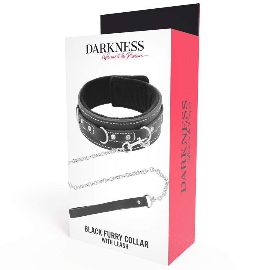 DARKNESS - COLLAR LEATHER CON CORREA ALTA CALIDAD - Imagen 2